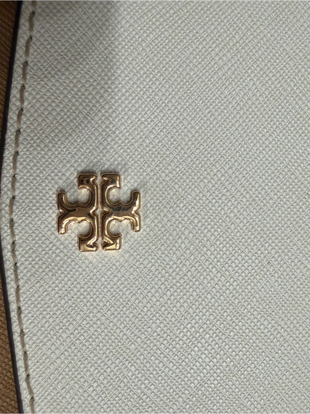 Tory Burch Cream Crossbody with Gold Logo Accent